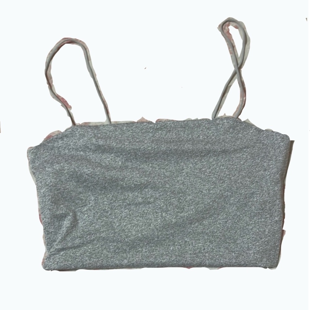 SHEIN Gray Fitted Crop Camisole Top